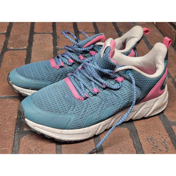 Sz 10 Avia Comfort Athletic Memory Foam Sneaker Shoes Teal Pink - Picture 1 of 6